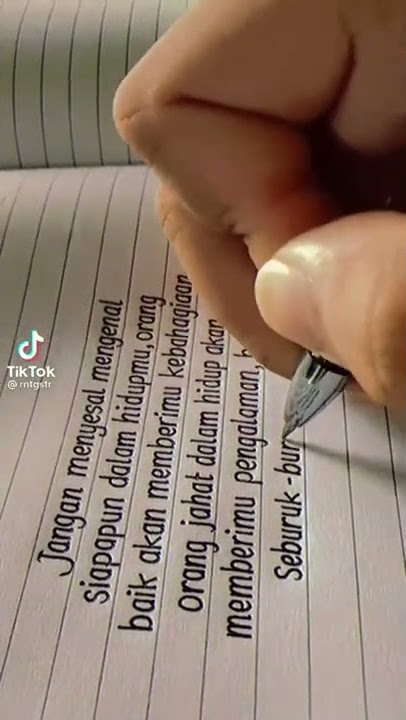 Tulisan yang indah || TERAPI DIDUNIA