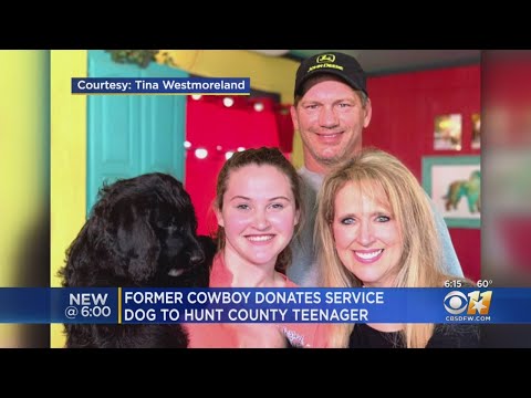 Teen Gets Service Dog In Training Thanks To Former Dallas Cowboy And Wife