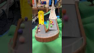 Coolest gumball machine  #marblemachine #marblerun #bridges #rubegoldberg #asmr #woodworking #maker