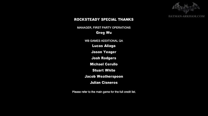 Batman: Arkham City - Harley Quinn's Revenge - End Credits