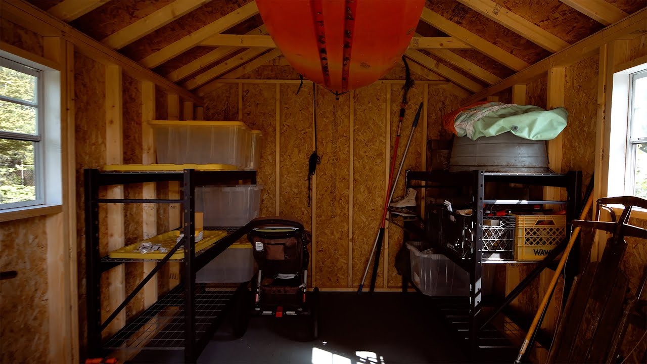 How to Organize Your Shed (Husky 3-Tier Shelves & Rubbermaid FastTrack