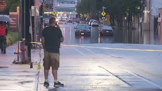 Cars Trapped on Flooded Getty Ave - Paterson, NJ