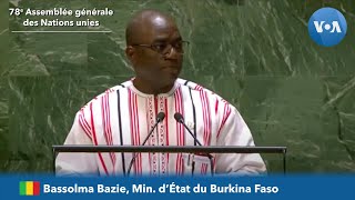 Bassolma Bazie (Burkina Faso) devant la 78e Assemblée générale des Nations unies