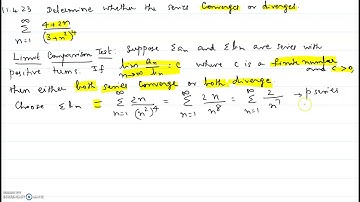 Limit Comparison Test - 11.4.23
