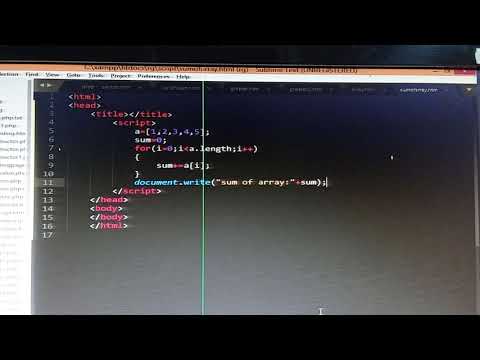 Java script| how to make program for sum of array|sum of array|logical programing|php