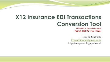 Parse EDI 271 To HTML