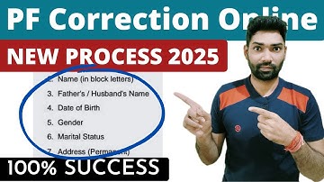 PF profile/Basic details online Correction in Name,DOB,Gender,Mobile No,Photo,Address,Martial Status