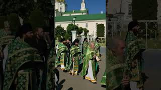 Почаївська Лавра. Хода монастирської братії на Трійцю 2023.