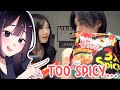Arii  lee try the spiciest noodles 