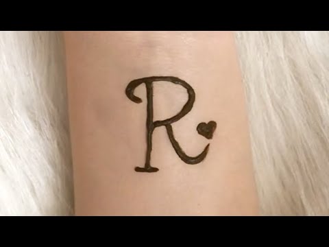 R Letter Alphabet Mehndi Designs رسم حنه حروف انجليزيه