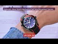 Automatic Mens Watch Mechanical Self Wind Movement Canvas Rubb... — Best Buy 2026 | Great Quality!