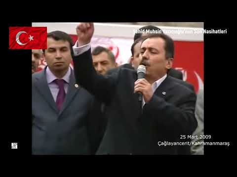 Merhum Muhsin Yazıcıoğlu'nun vefatından önceki Son Mitinginde Aziz Milletimize Son Nasihatleri