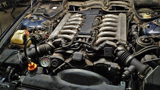 BMW E38 750iL опрессовка и эндоскопия V12 ремонт блока ABS