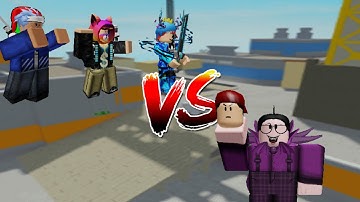 3 Arsenal Pros VS Hackula! - Roblox