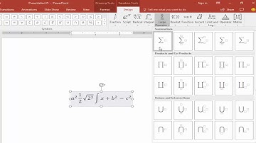 How to Create Equation in Microsoft PowerPoint Slide 2017