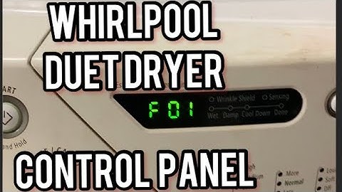 Replacing Whirlpool Duet Dryer Control Panel (Code F01)