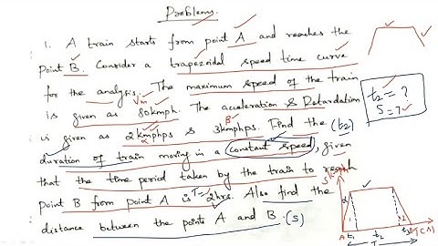 Problems based on trapezoidal speed time curve | Electric traction | DAU
