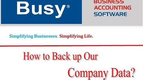 How to Backup Data of a Company in BUSY (Normal Backup) I Nepali Langauage