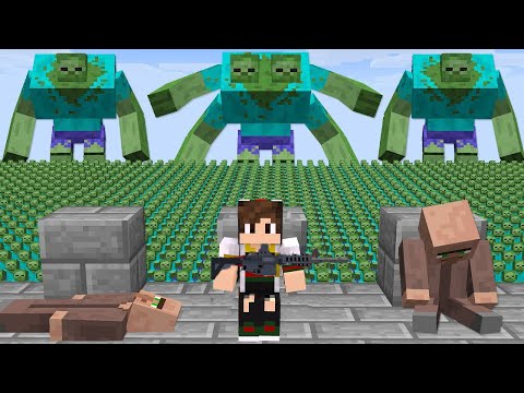 تحدي بناء امن قرية ضد هجوم الزومبي بالتعاون مع ستورم في ماين كرافت