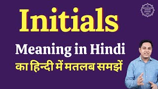 Initials meaning in Hindi | Initials ka matlab kya hota hai