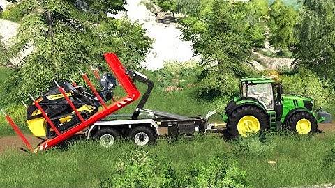 Farming simulator 2019 - Forestry -  Loading logs with Liebherr 902