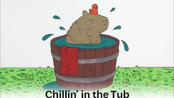 🎨 Capybara Bath Time | Relaxing Coloring Page 🛁🦆#coloringforkids #coloring 