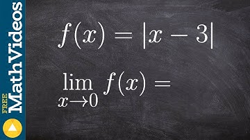 Evaluate the limit of an absolute value function by direct substitution