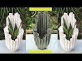 Pot- making techniques from cloth and cement - ideal for garden decoration