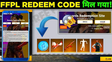 FFPL REDEEM CODE TODAY | FREE FIRE REDEEM CODE | SKY CRYSTAL TOKEN REDEEM CODE 🔥