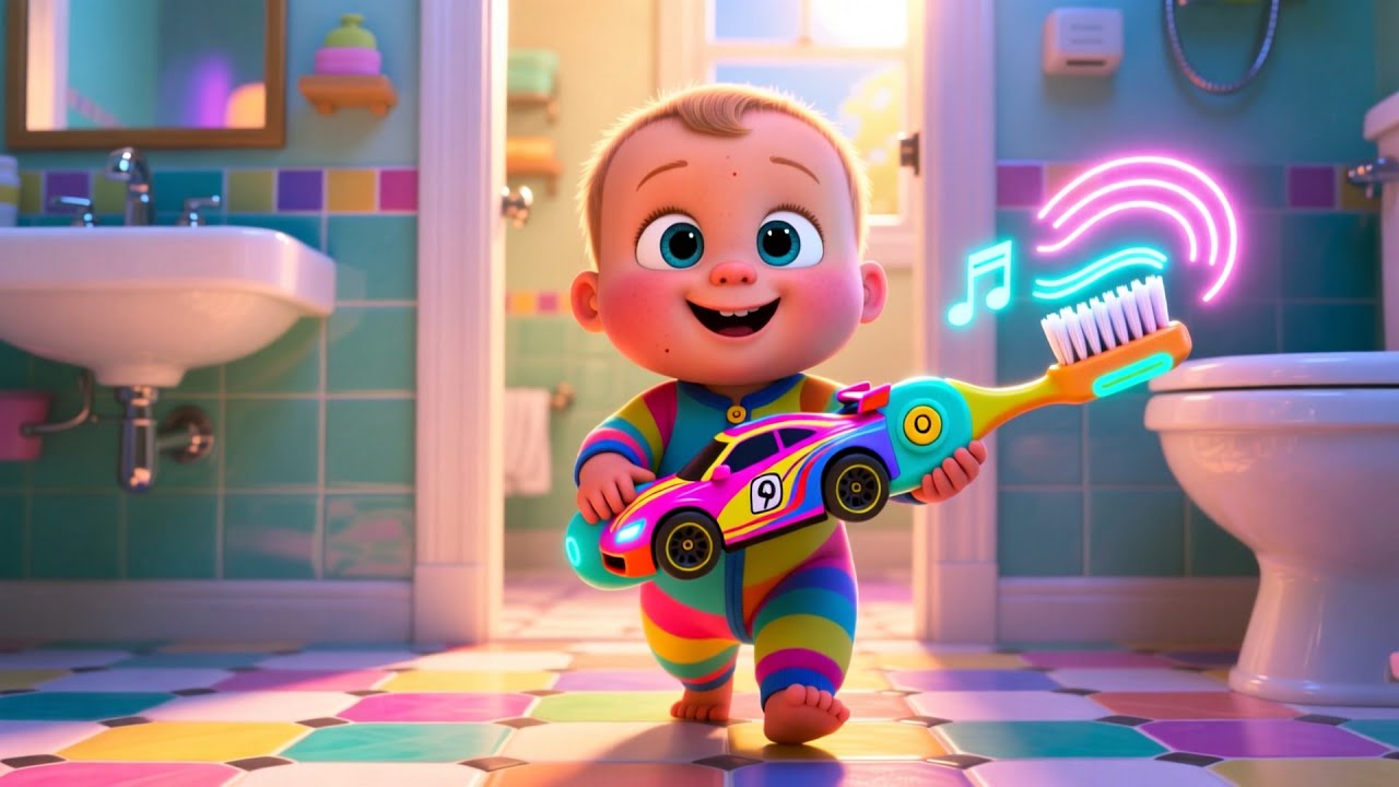 Brushy Wroom Car Jam! | Nursery Rhyme Song for Kids