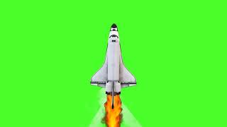 Animated Rocket with fire - Copyright Free Green Screen