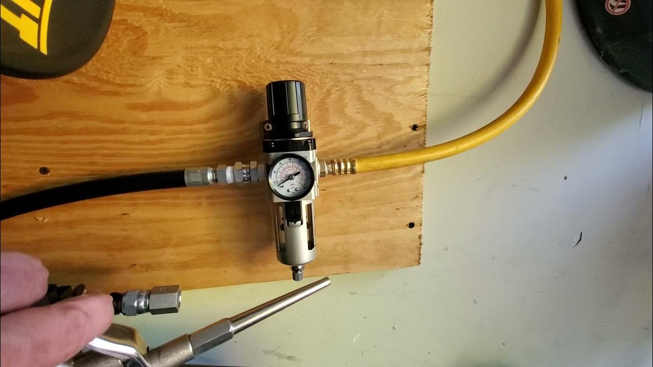 Harbor Freight 68232 Central Pneumatic regulator/filter has immediate
