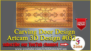 Door Craving Design | Artcam 2018 3D Design #031 | By- GS Zone