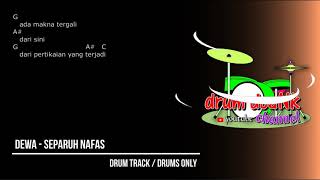 Dewa - Separuh Nafas (drums only) [chord gitar & lirik]