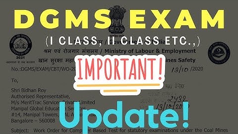Important Update related to statutory DGMS exam | Suranga Oli