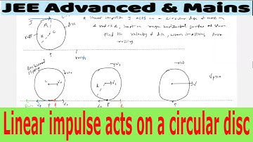 16) Angular Impulse | An impulse J is applied on a ring of mass m along a line passing through its
