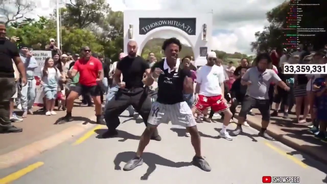 iShowSpeed doing the Haka Dance with the Māori in New Zealand