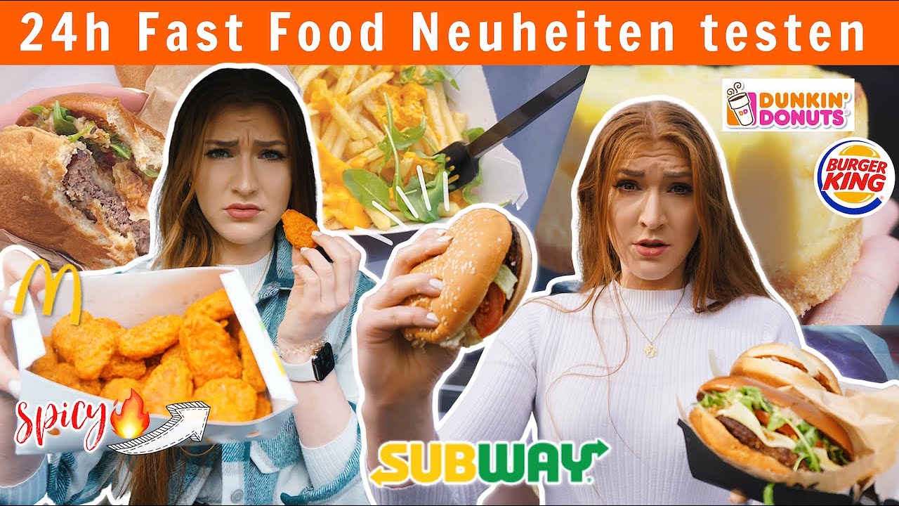 1 Tag FAST FOOD NEUHEITEN essen😍🔥 (McDonalds, Burger King, Subway, Donuts... )