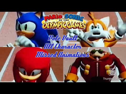 Mario Sonic At The Olympic Games Pole Vault All Character Missed Animations