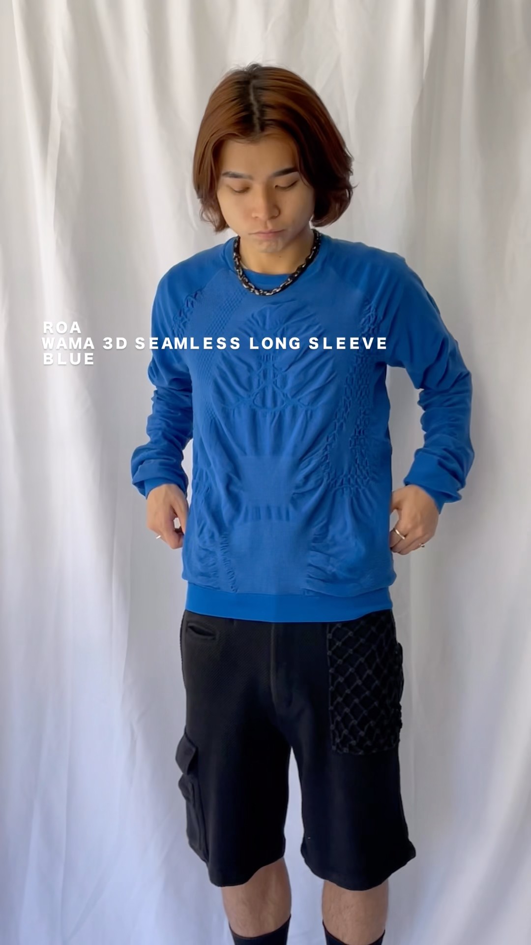 ROA HIKING(ロア)】WAMA 3D SEAMLESS LONG SLEEVE / BLUE - YouTube