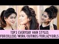 How To - Three Everyday Hairstyles || Simple and Fast Hairstyles || Ashtrixx