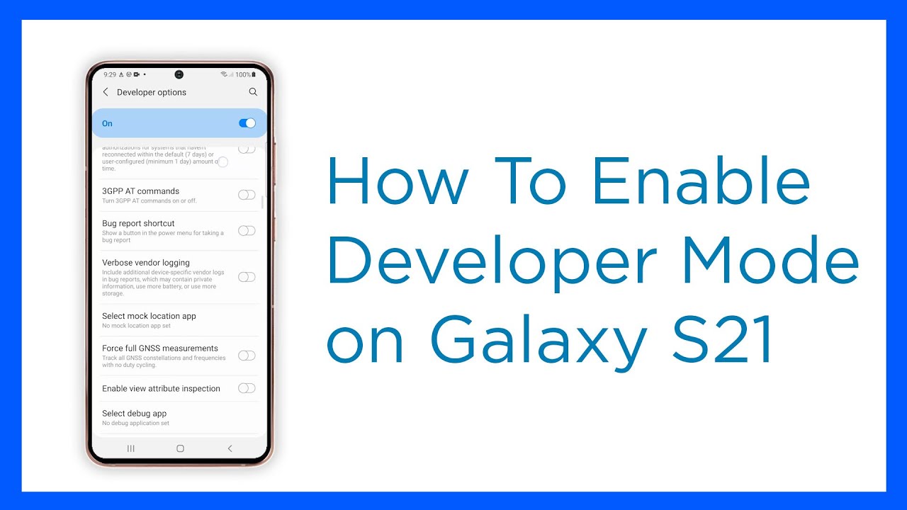 How To Turn On Developer Options On Samsung Galaxy S21 YouTube