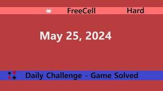 Microsoft Solitaire Collection | FreeCell Hard | May 25, 2024 | Daily Challenges screenshot 3