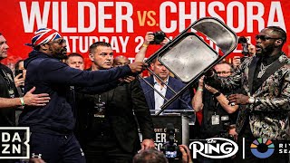 Wild Face-Off Erupts As Derek Chisora Throws Chair At Deontay Wilder
