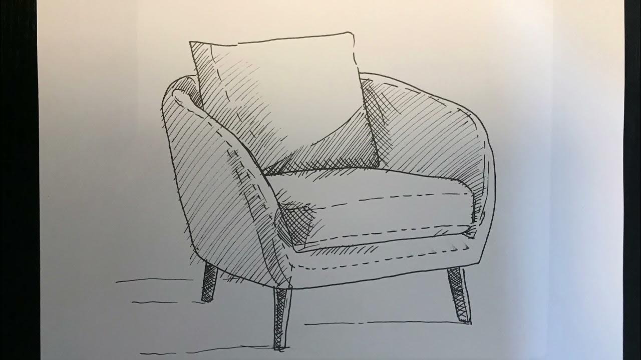 Koltuk nasıl çizilir how to draw armchair YouTube