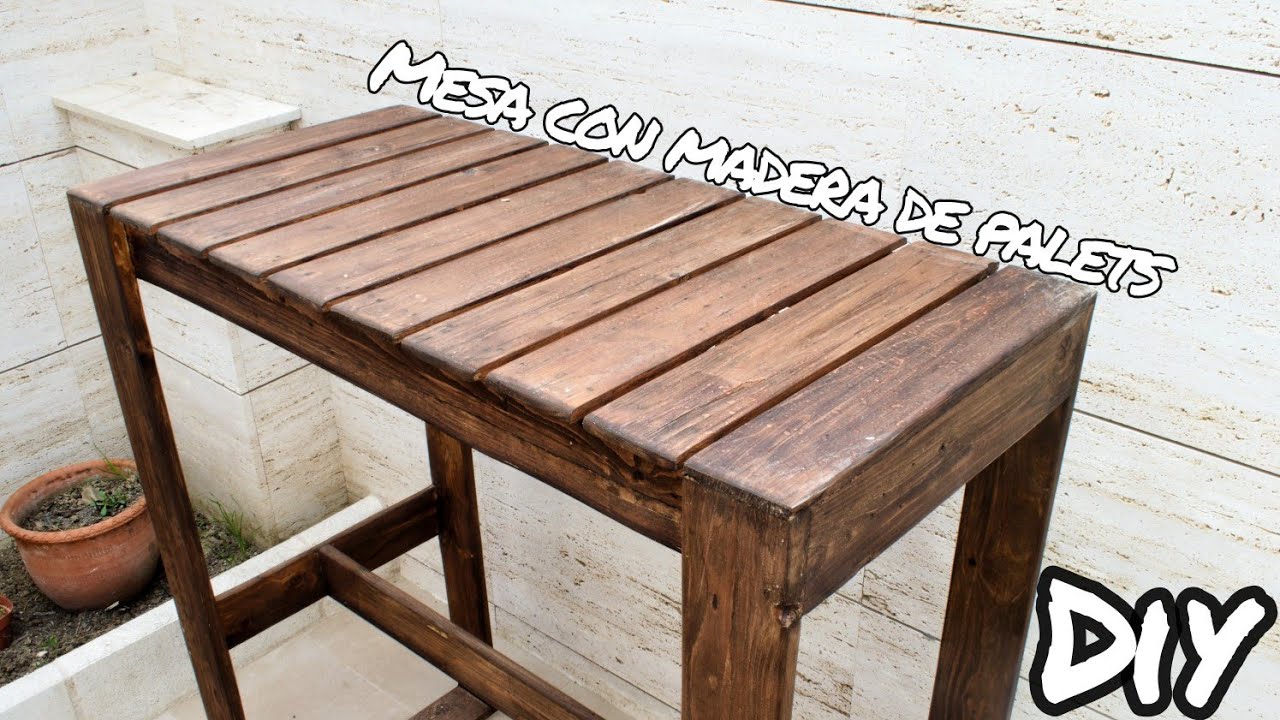 Cómo Mesa de jardín con madera de palet - YouTube