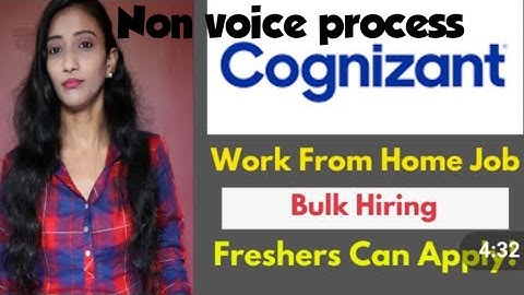 Cognizant is hiring for non voice process work from home jobs| 2022 job openings| My Life