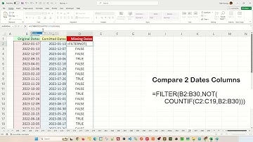 Compare two columns of dates in Excel - Excel Tips and Tricks