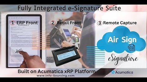 E-Signature Suite for Acumatica Cloud ERP, from InfoSourcing Inc
