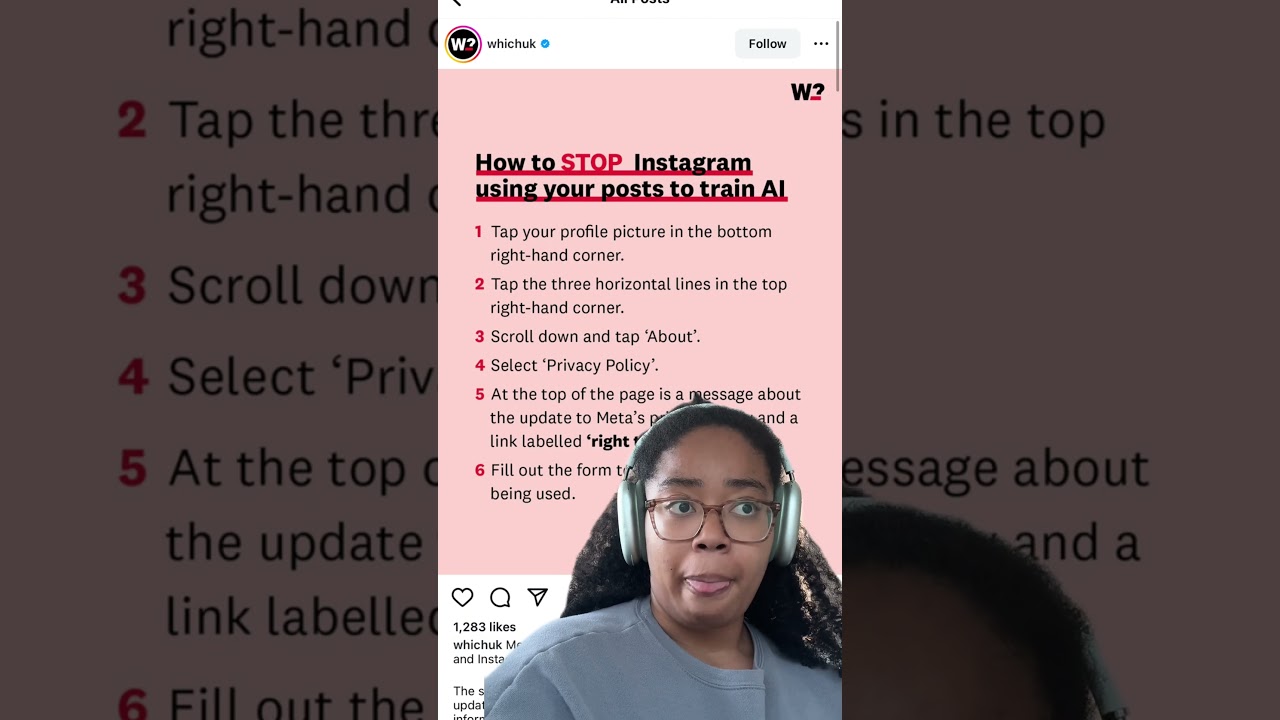 the Instagram AI data opt-out is EU/UK only because they have GDPR 🙃